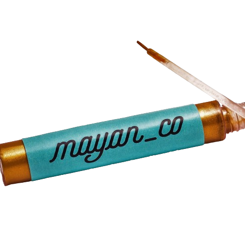 Mayan Delineador │ Líquido Mate │ Impermeable │Tecnología Colorlock Te Dura Mas De 12 H │ Color Oro Metálico